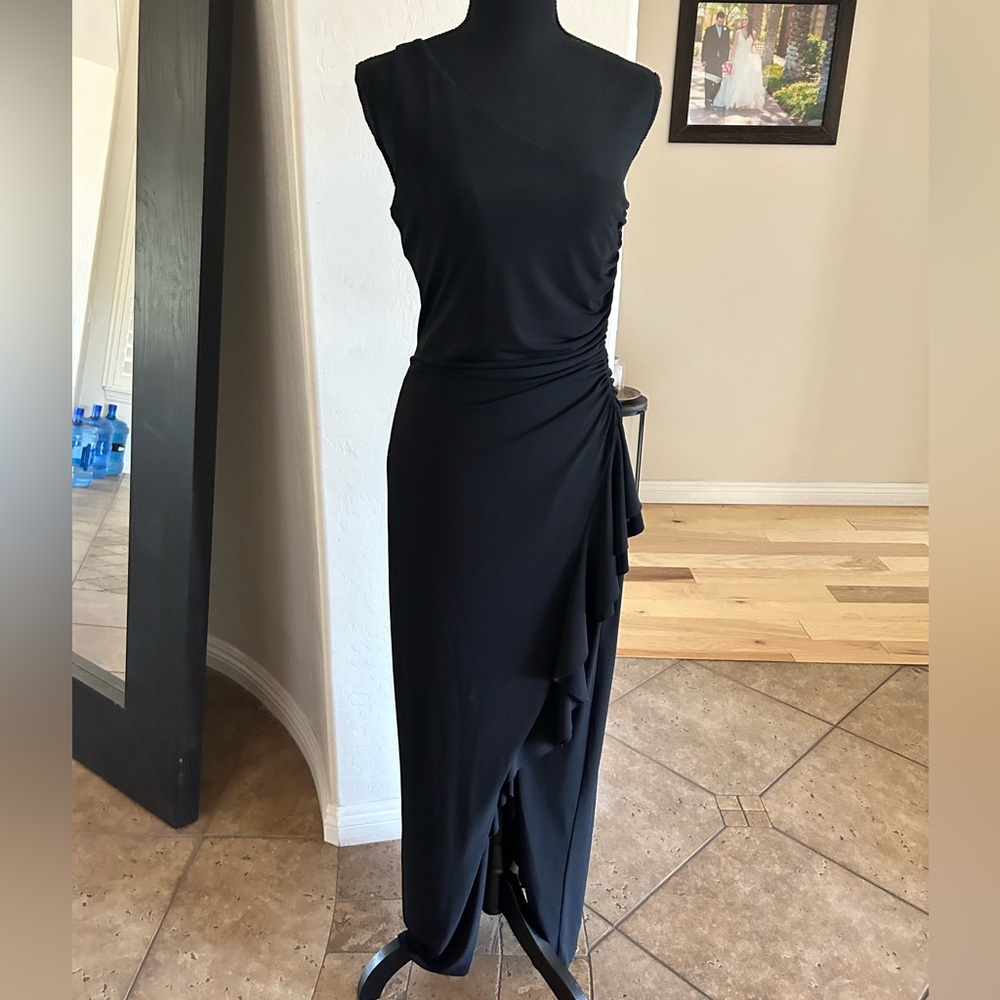 LONDON TIMES EVENING DRESS (8); black